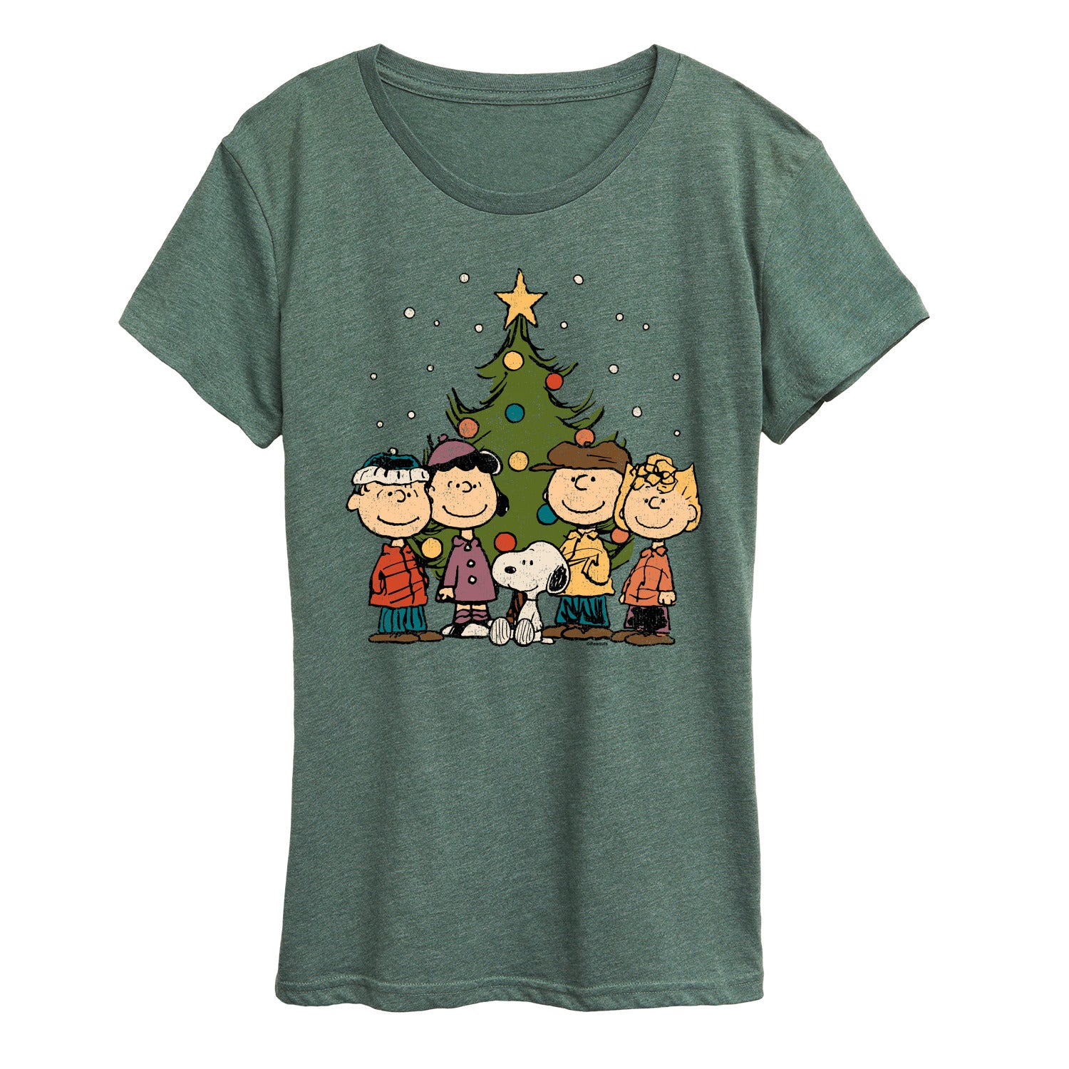 Peanuts - Peanuts Christmas Group - Women's Short Sleeve Graphic T-Shirt - Image 2