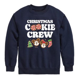 Disney - Mickey and Minnie Christmas Cookie Crew - Toddler & Youth Crewneck Fleece Sweatshirt