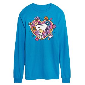 Peanuts - Hug Heart Flower - Men's Long Sleeve T-Shirt
