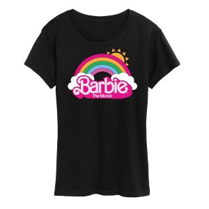 Barbie the Movie - Barbie Logo Rainbow - Women's Short Sleeve Graphic T-Shirt