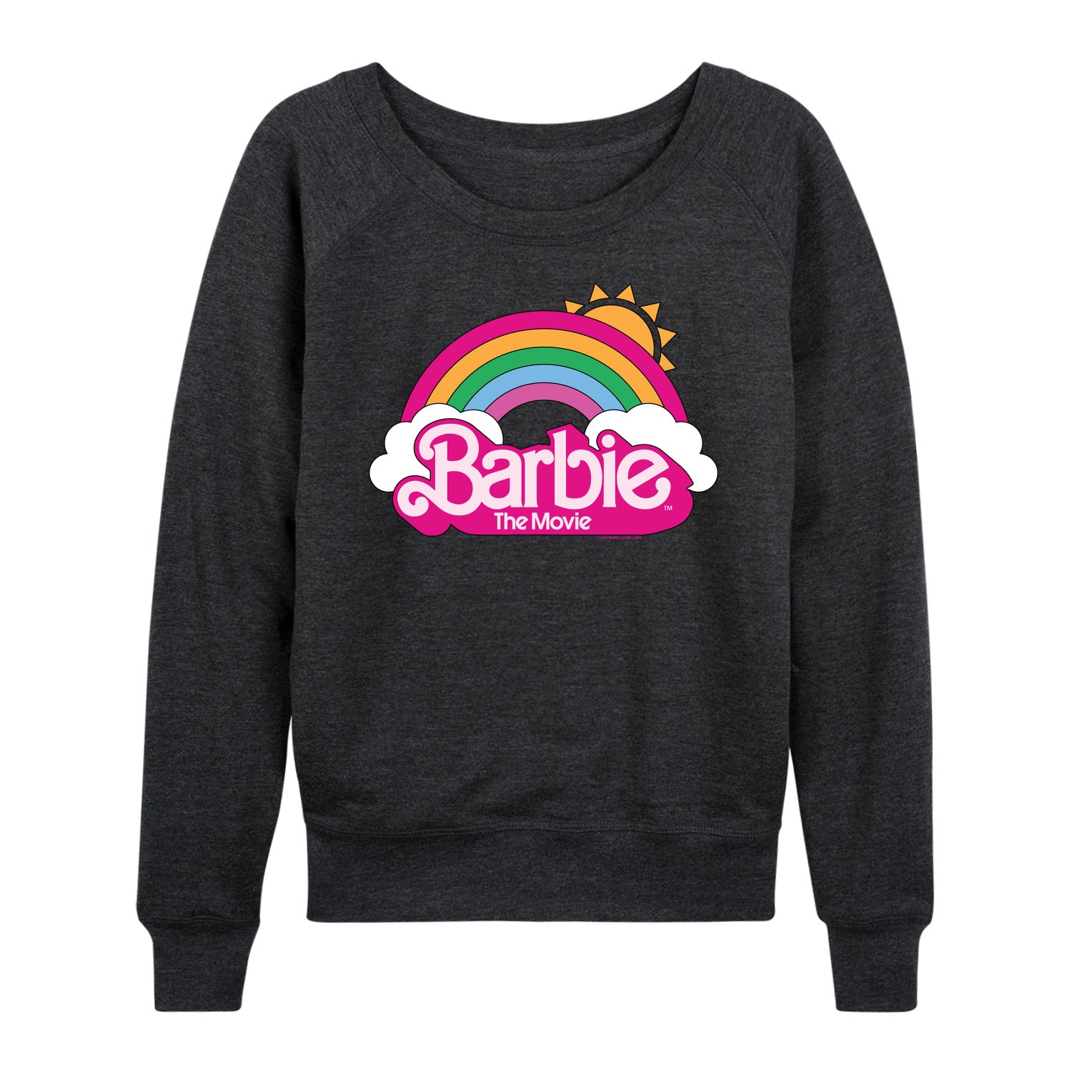 Barbie the Movie - Barbie Logo Rainbow - Women's Lightweight French Terry Long Sleeve Shirt - Image 2
