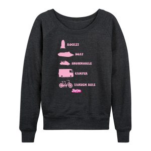 Barbie the Movie - Barbie Vehicles - Women's Lightweight French Terry Long Sleeve Shirt