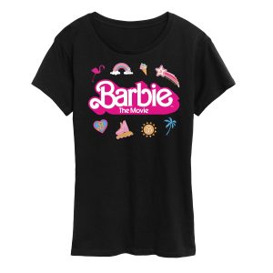 Barbie the Movie - Movie Logo Icons - Women's Short Sleeve Graphic T-Shirt