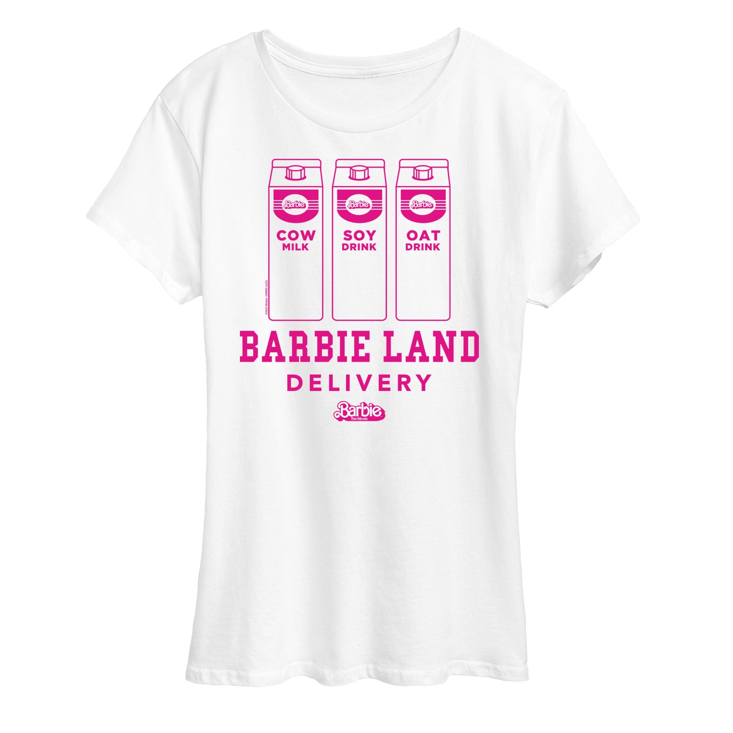 Barbie the Movie - Barbie Land Delivery Milk - Women's Short Sleeve Graphic T-Shirt - Image 3