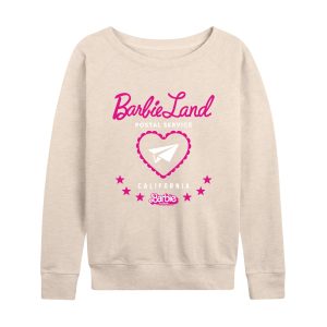 Barbie the Movie - Barbie Land Postal Service - Women's Lightweight French Terry Long Sleeve Shirt