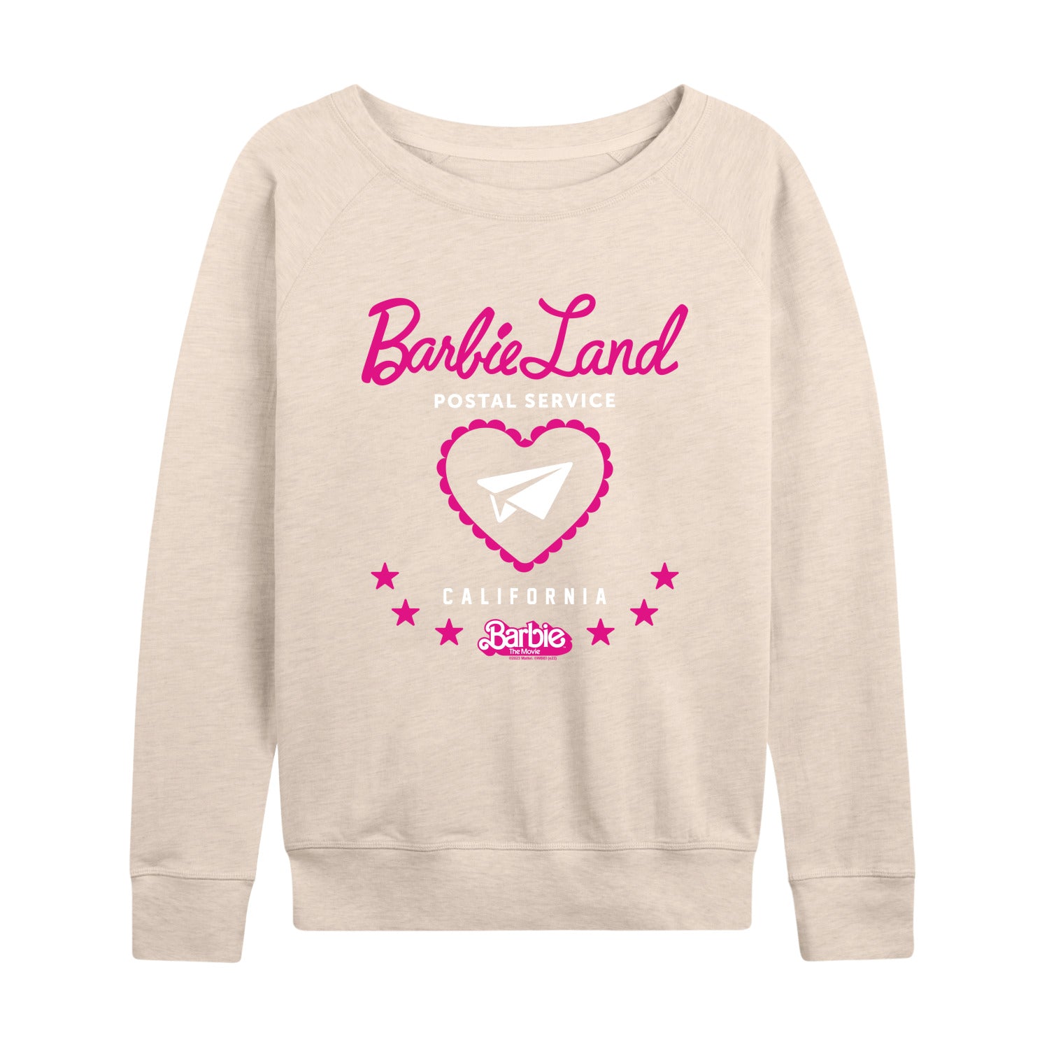 Barbie the Movie - Barbie Land Postal Service - Women's Lightweight French Terry Long Sleeve Shirt