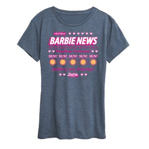 Barbie the Movie - Barbie Land New Weather Forecast - Sunny - Women's Short Sleeve Graphic T-Shirt
