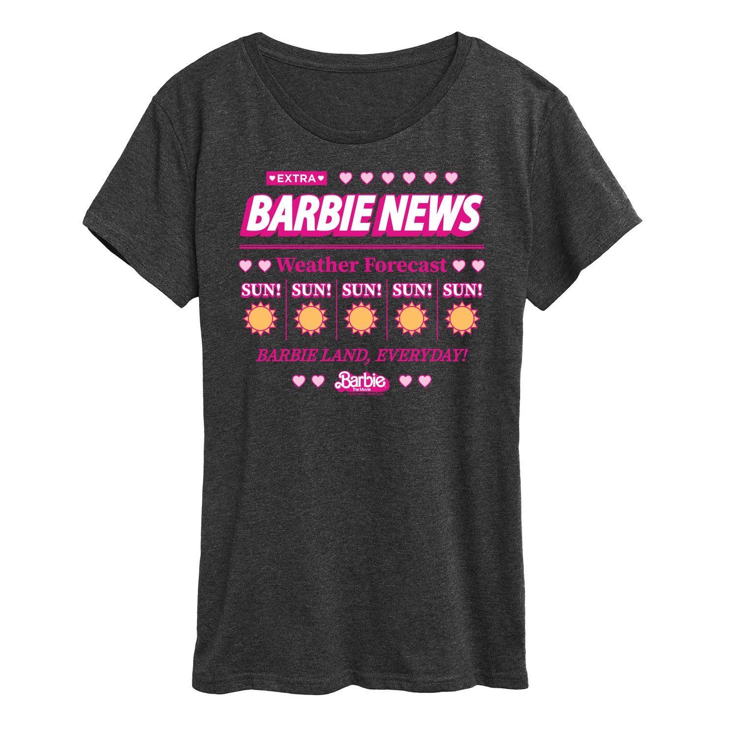 Barbie the Movie - Barbie Land New Weather Forecast - Sunny - Women's Short Sleeve Graphic T-Shirt - Image 2