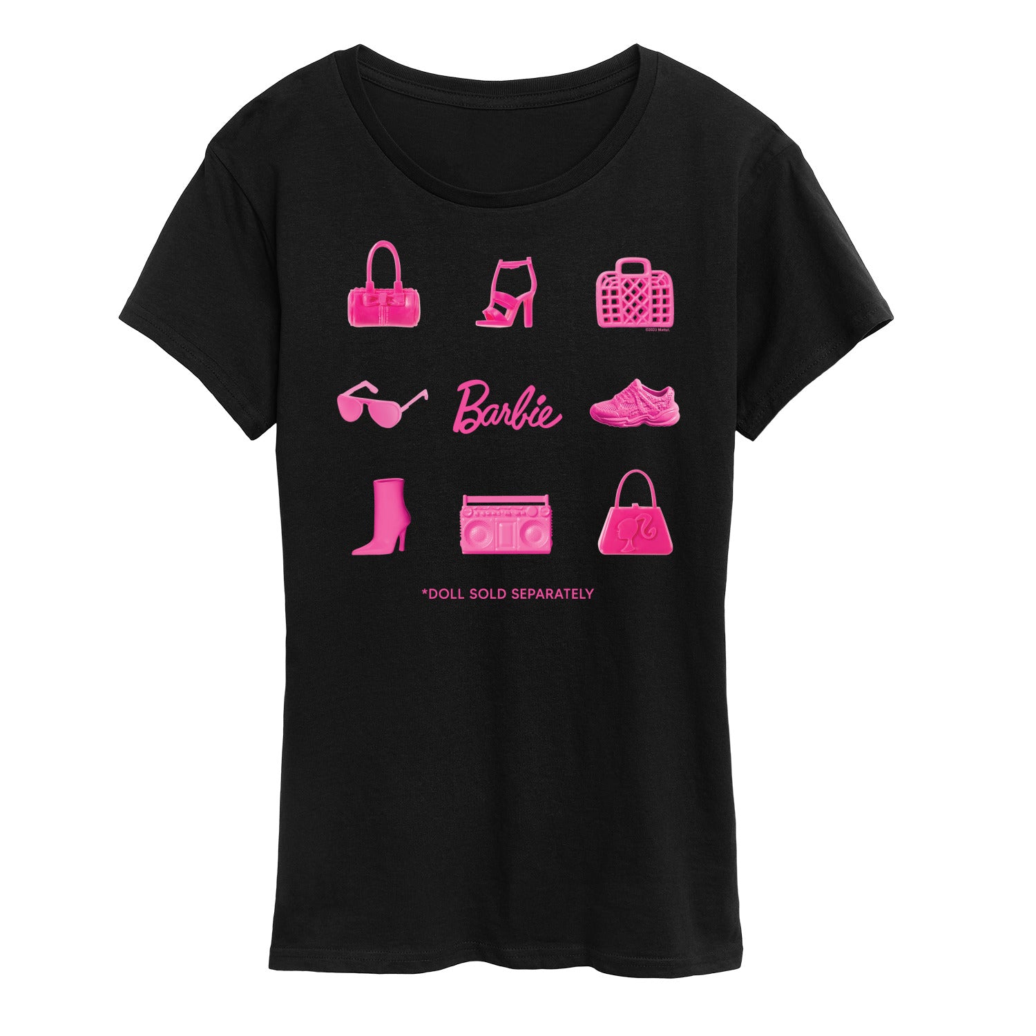 Barbie - Iconic Purse. Shoes. Sunglasses. & Boombox - Doll Sold Separately - Women's Short Sleeve Graphic T-Shirt
