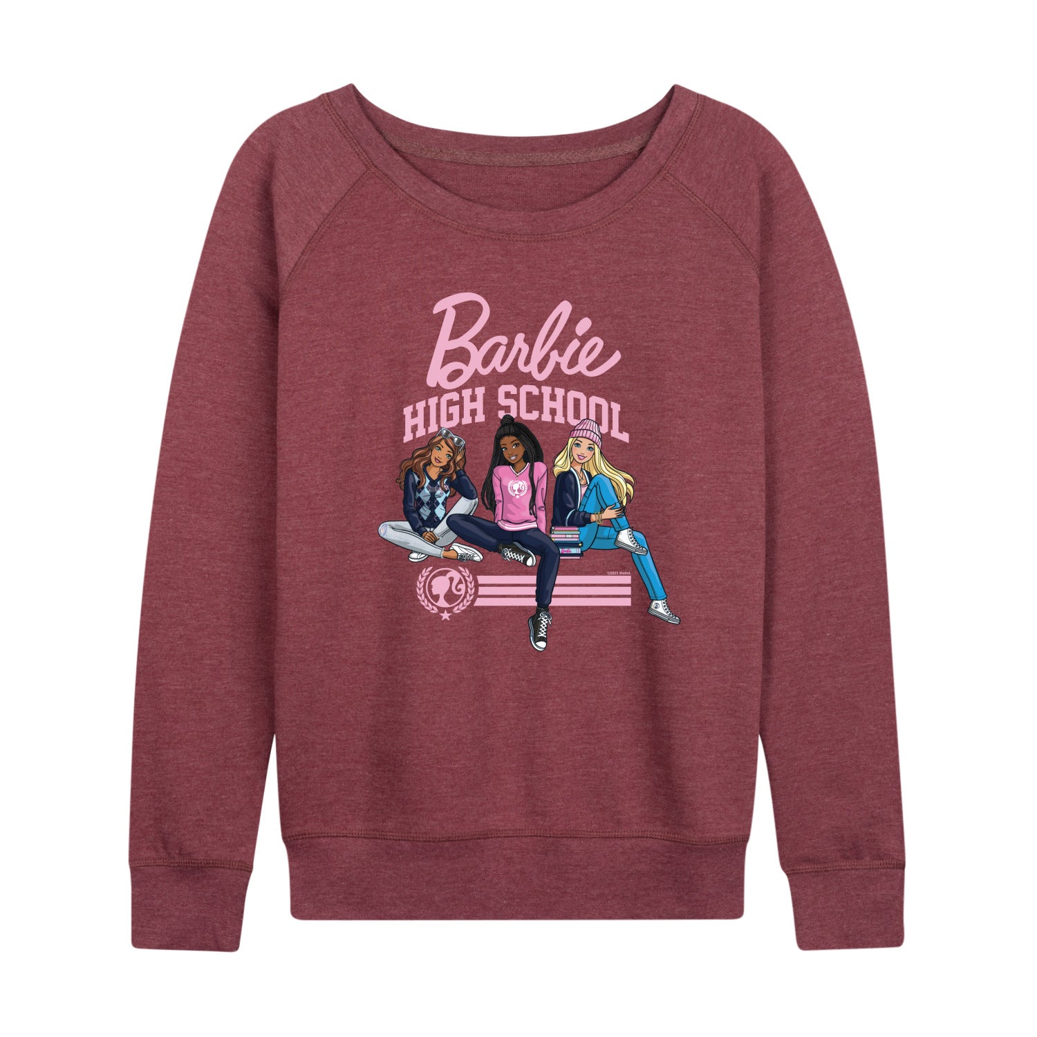 Barbie - High School Dolls - Women's Lightweight French Terry Long Sleeve Shirt - Image 3