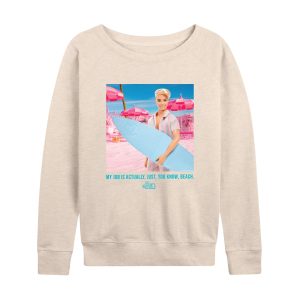 Barbie The Movie - Ken My Job Is Beach - Women's Lightweight French Terry Long Sleeve Shirt