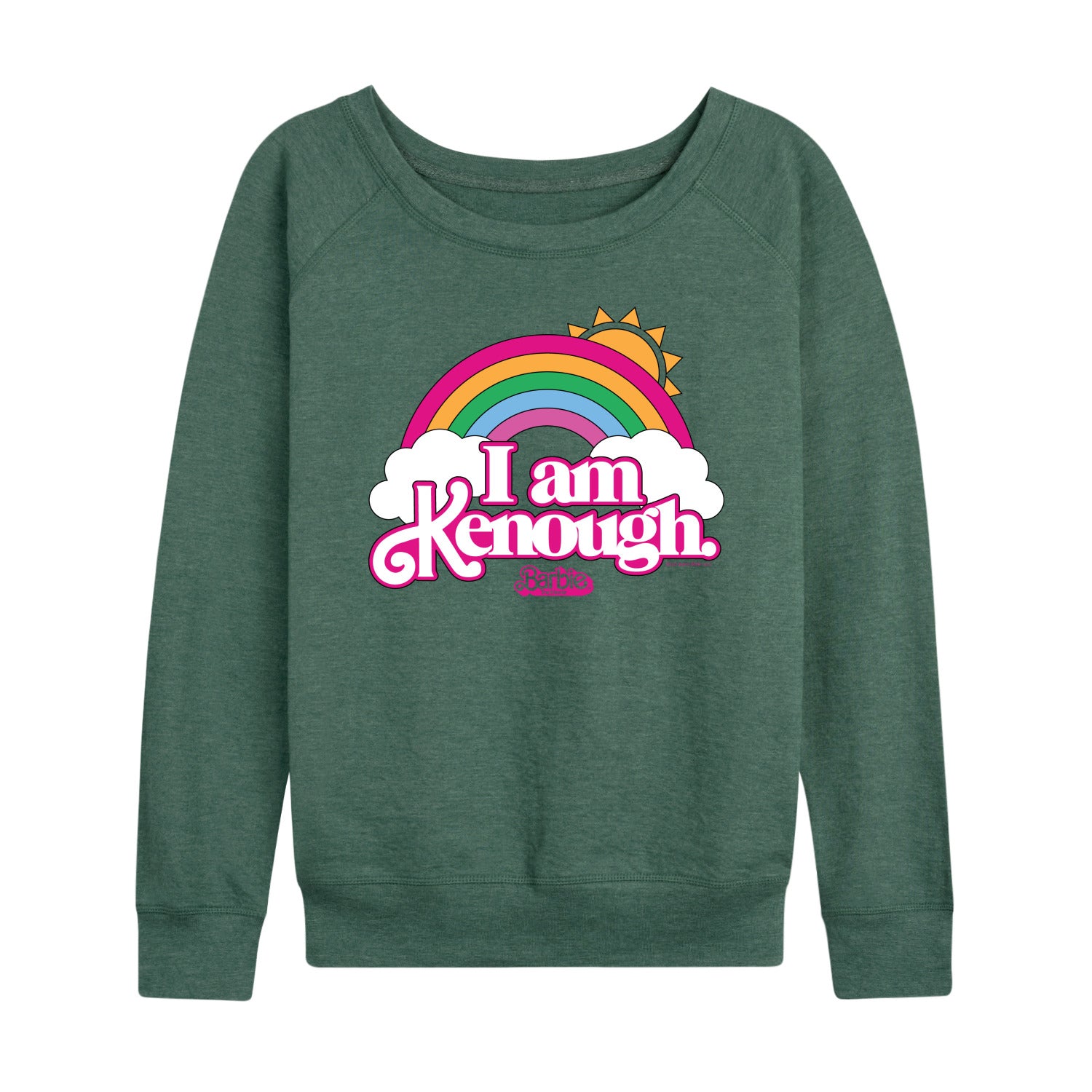 Barbie The Movie - I Am Kenough Rainbow Clouds - Women's Lightweight French Terry Long Sleeve Shirt - Image 3