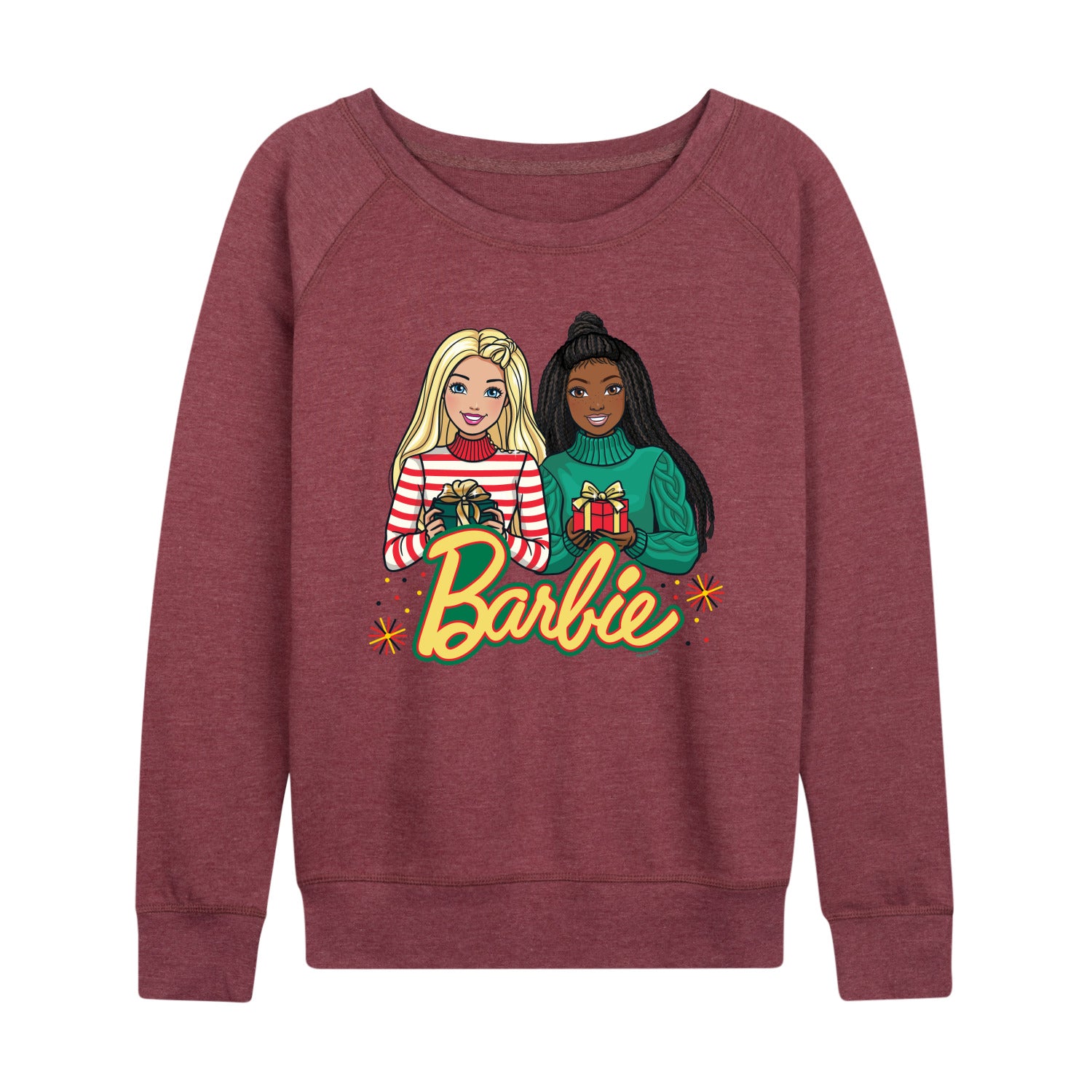Barbie - Winter Holiday Friends - Women's Lightweight French Terry Long Sleeve Shirt - Image 2