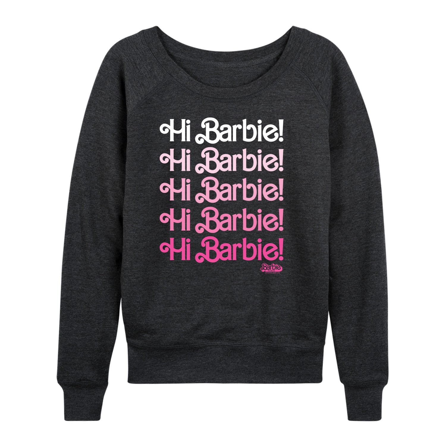 Barbie The Movie - Hi Barbie Stacked - Women's Lightweight French Terry Long Sleeve Shirt - Image 2