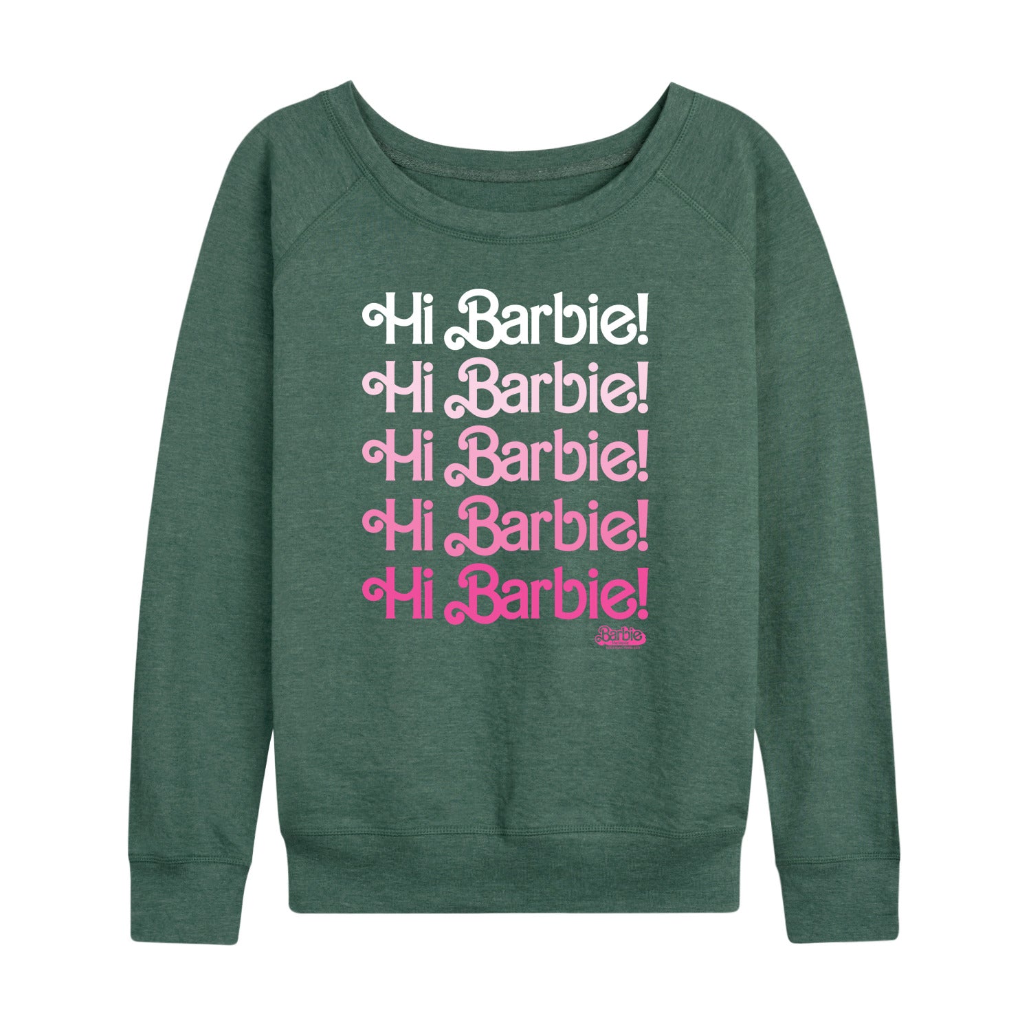 Barbie The Movie - Hi Barbie Stacked - Women's Lightweight French Terry Long Sleeve Shirt