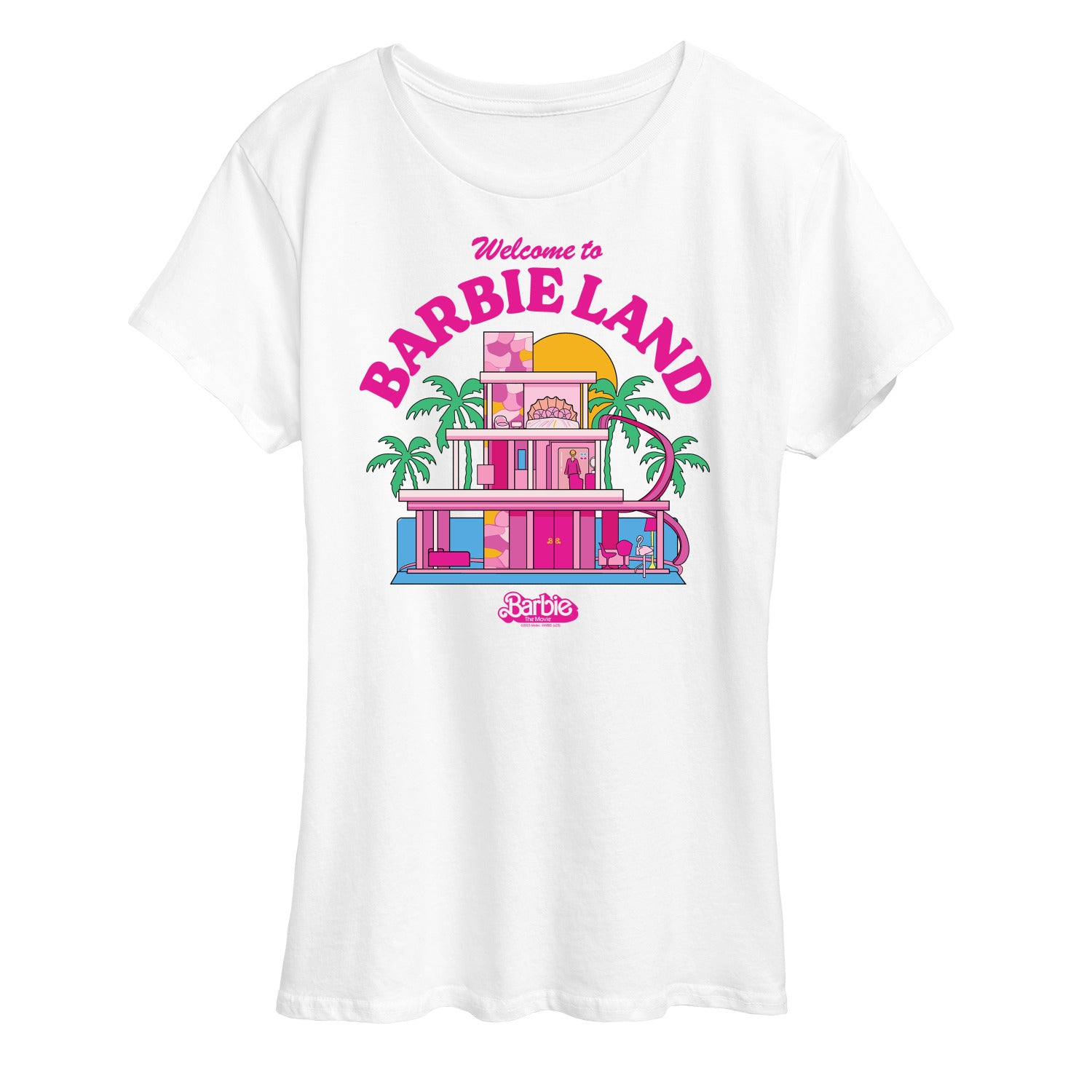 Barbie The Movie - Welcome To Barbie Land - Women's Short Sleeve Graphic T-Shirt - Image 5