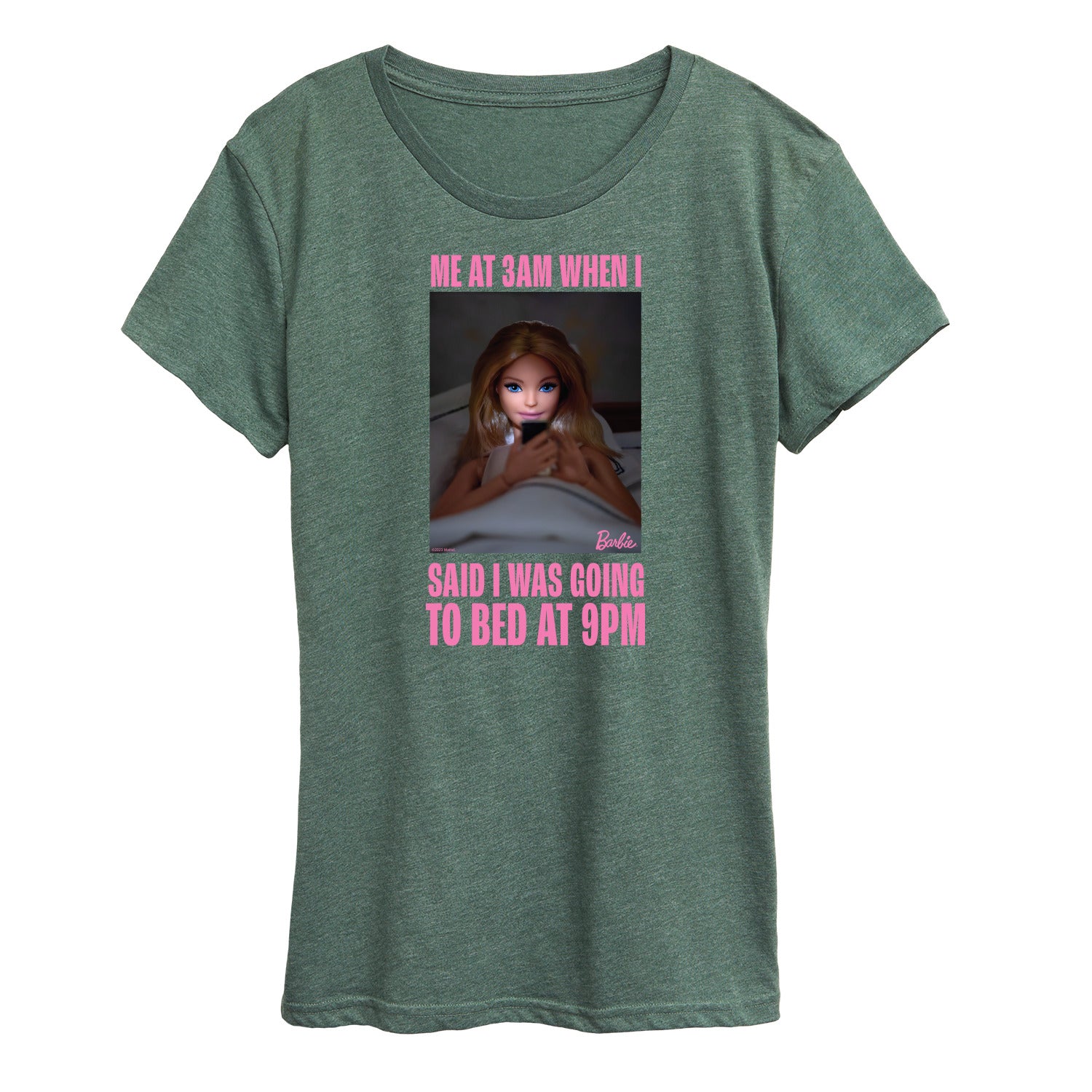 Barbie - Bedtime Meme - Women's Short Sleeve Graphic T-Shirt - Image 5