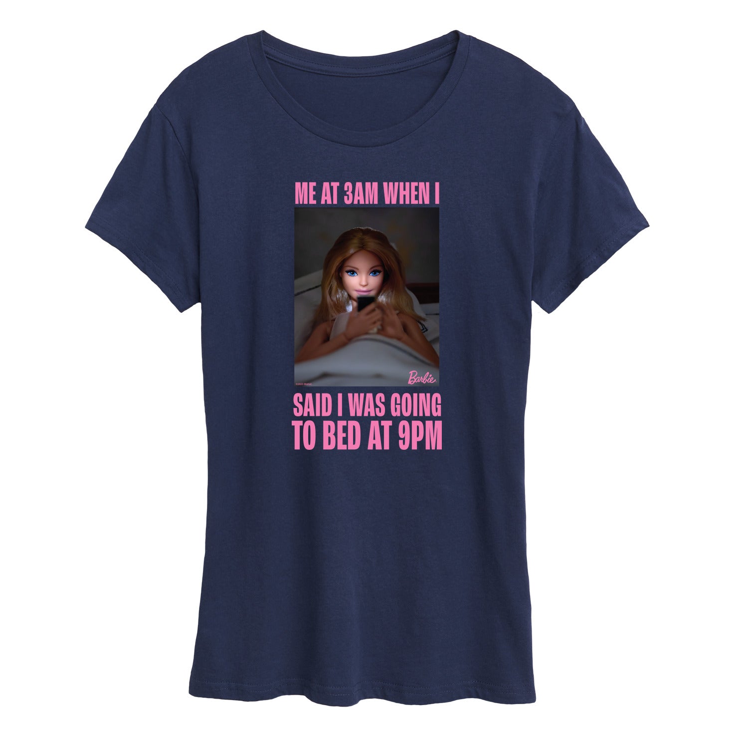 Barbie - Bedtime Meme - Women's Short Sleeve Graphic T-Shirt - Image 4