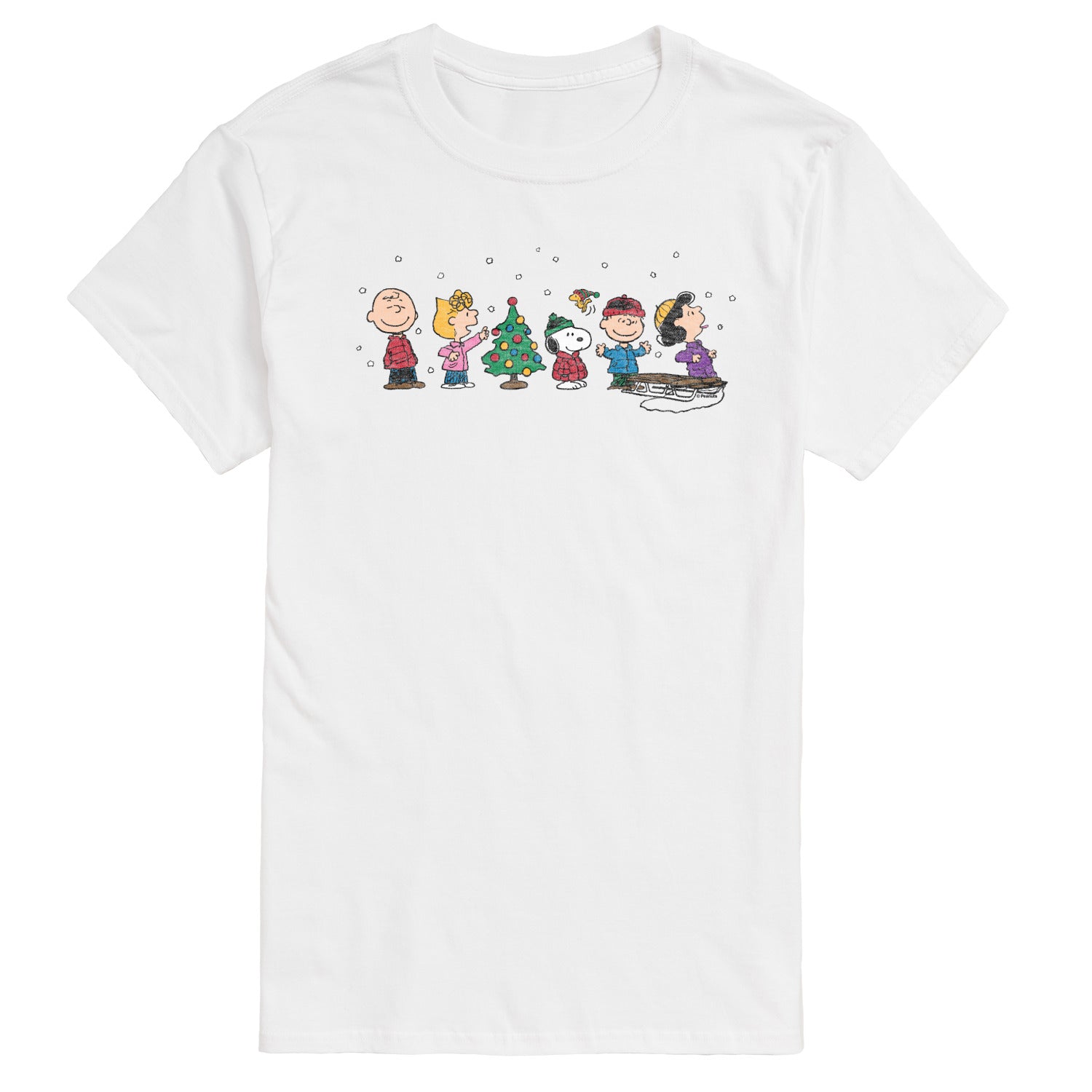 Peanuts - Christmas Snoopy And Friends - Men's Short Sleeve Graphic T-Shirt - Image 2