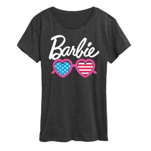 BARBIE FLAG HEART SUNGLASSES-Adult LADIES SHORT SLEEVE CLASSIC FIT TEE
