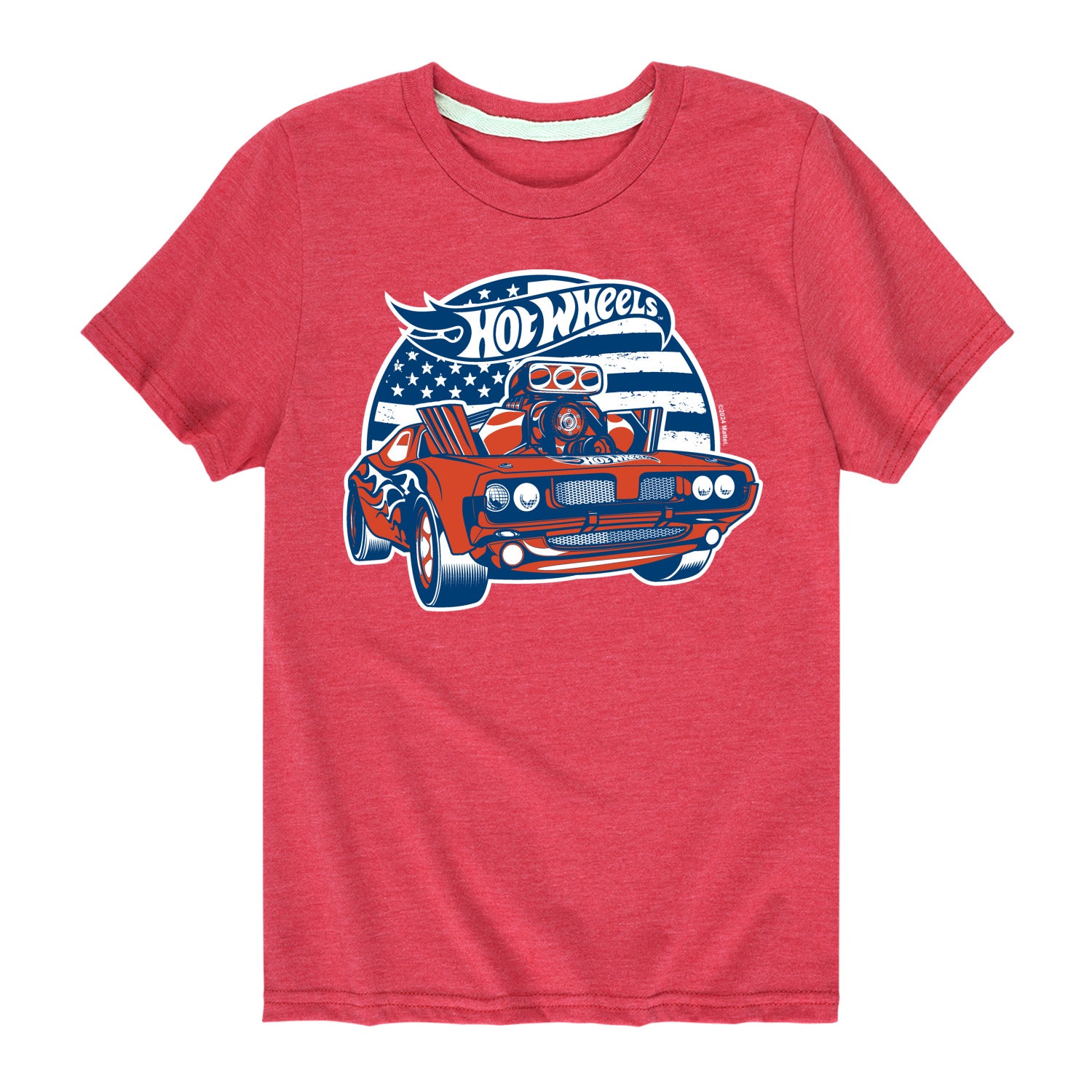 Youth Boys' Hot Wheels American Flag Hotrod Short Sleeve Tee