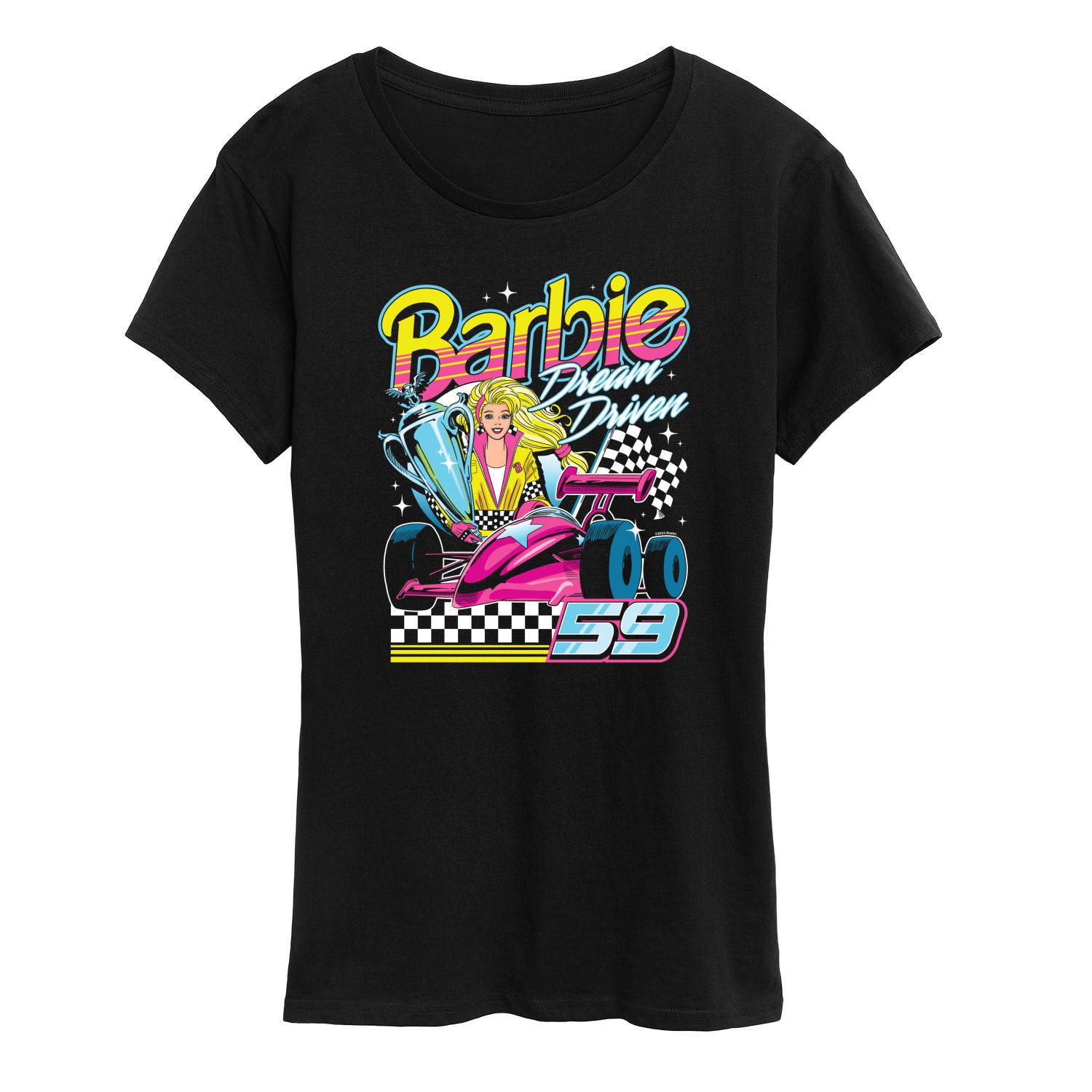 Barbie - Racecar Comic - Women's Short Sleeve Graphic T-Shirt