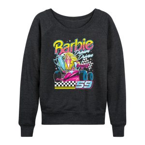 Barbie - Racecar Comic - Women's French Terry Long Sleeve Shirt