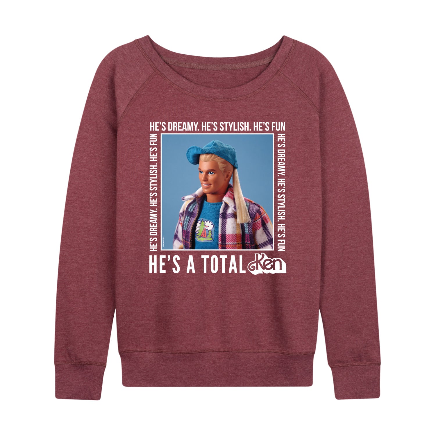 Barbie - Hes A Total Ken - Women's French Terry Long Sleeve Shirt - Image 3