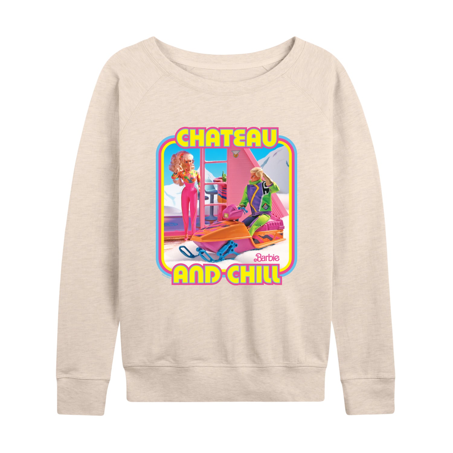 Barbie - Retro Chateau And Chill-Women's French Terry Long Sleeve Shirt