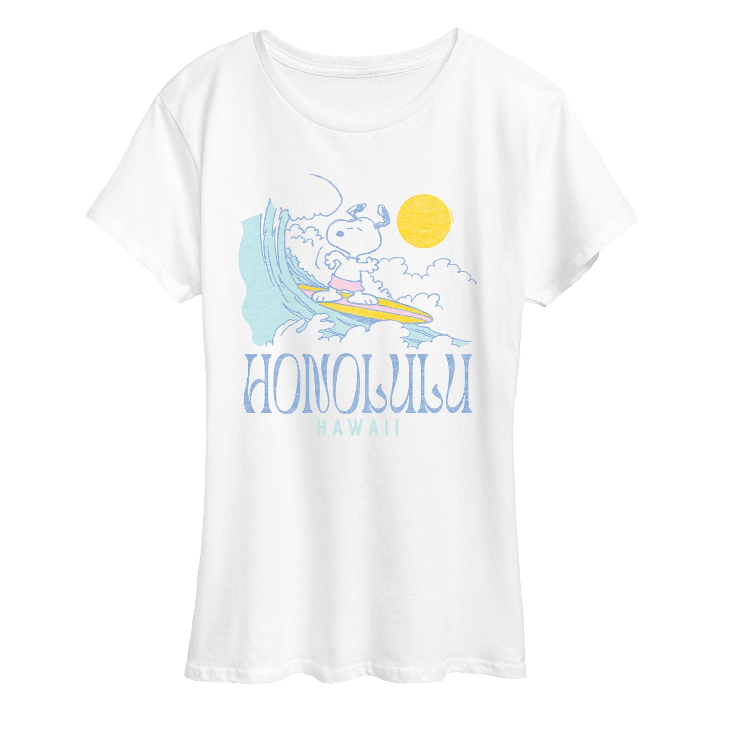 Peanuts - Snoopy Honolulu Hawaii - Women's Short Sleeve Graphic T-Shirt