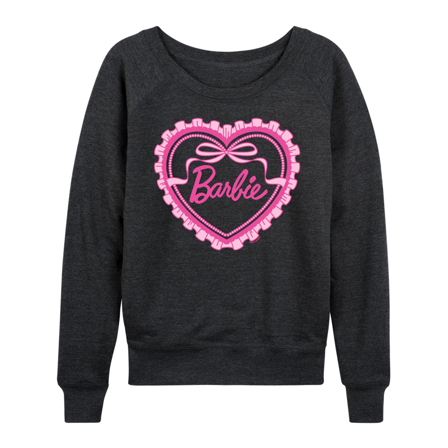 Barbie - Coquette Heart - Women's French Terry Long Sleeve Shirt - Image 3