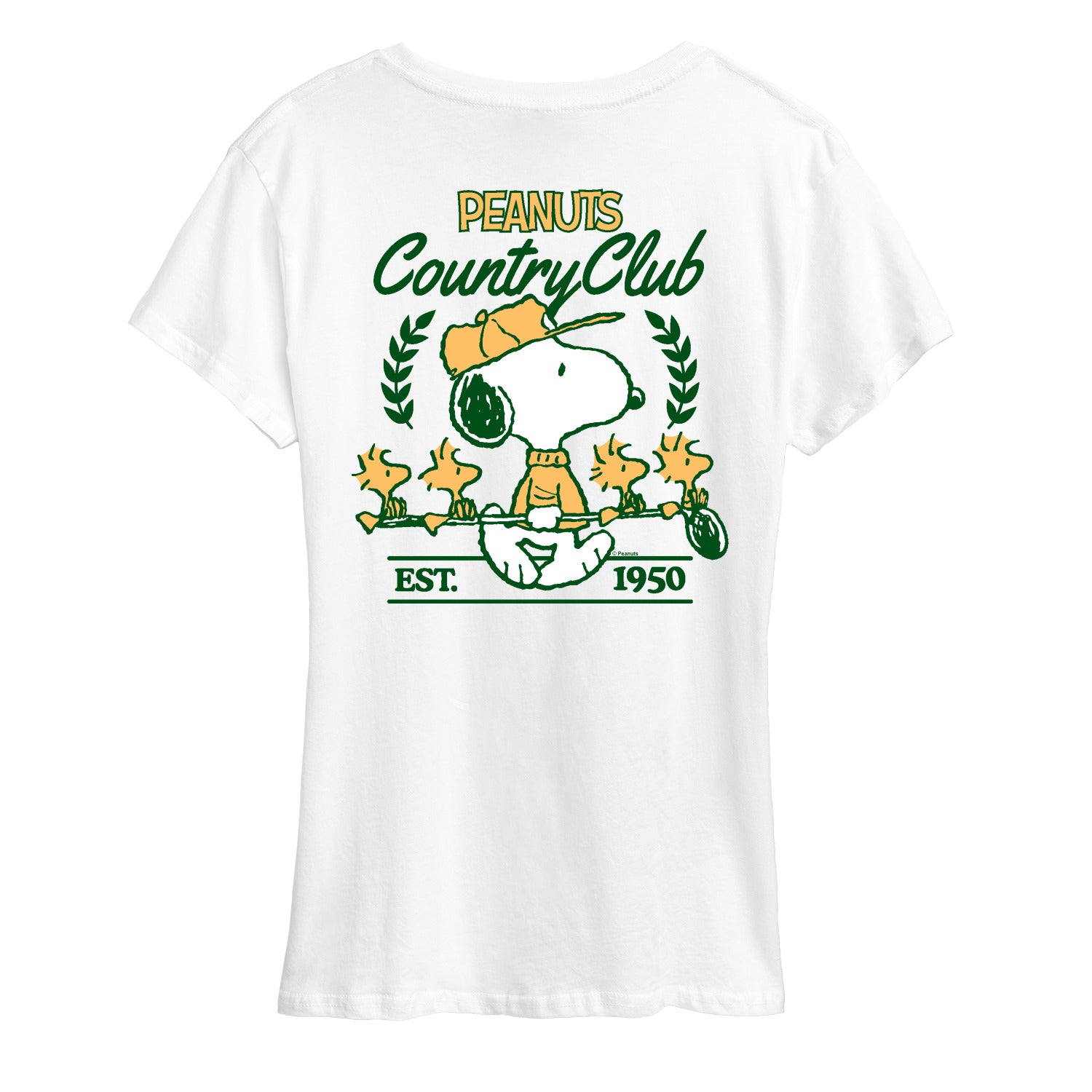 Peanuts - Country Club Snoopy and Woodsocks - Women's Short Sleeve Graphic T-Shirt - Image 5
