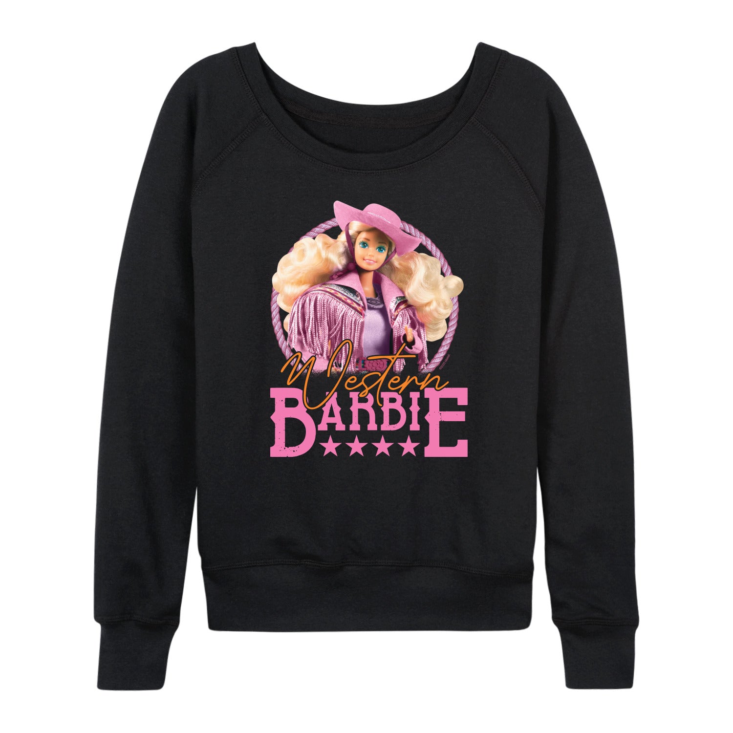 Barbie - Western - Women's French Terry Long Sleeve Shirt - Image 2
