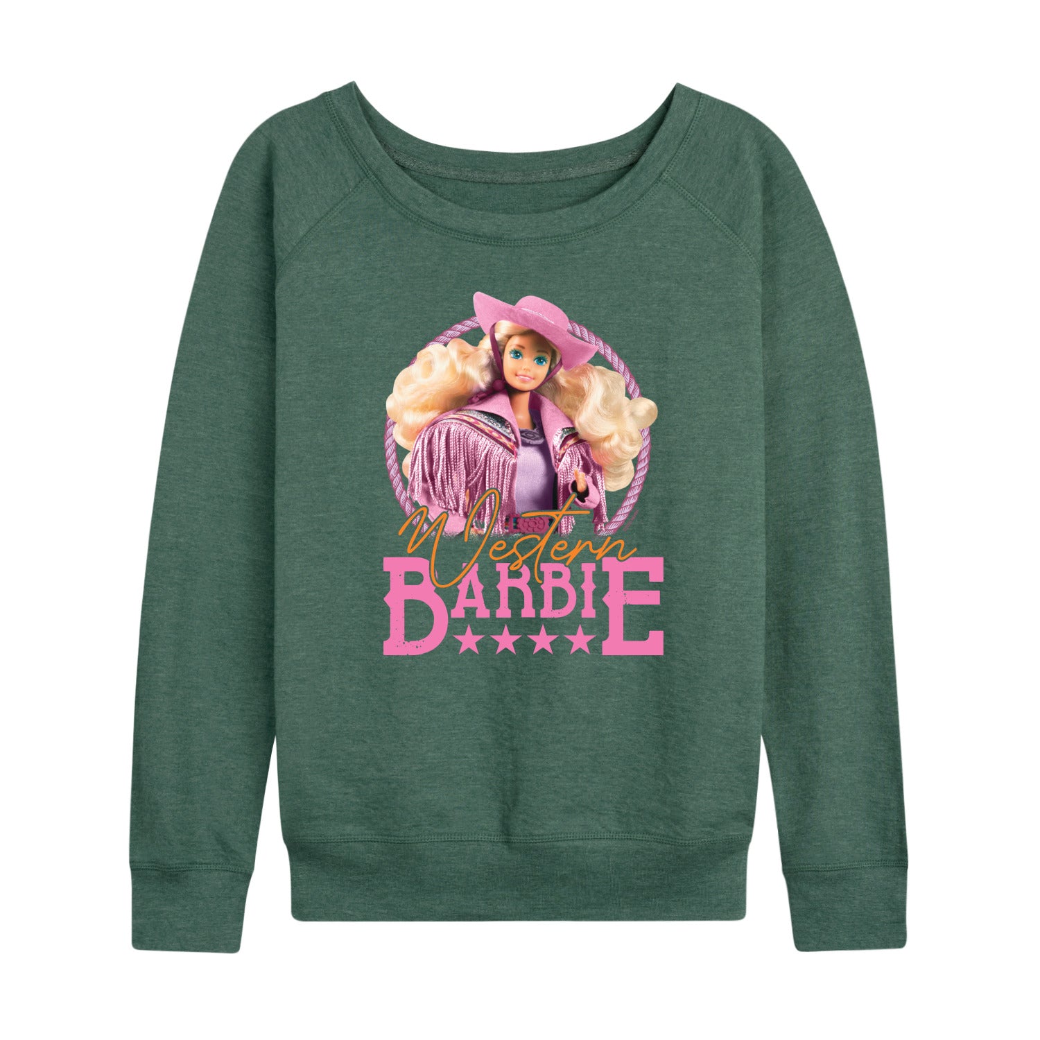 Barbie - Western - Women's French Terry Long Sleeve Shirt - Image 4
