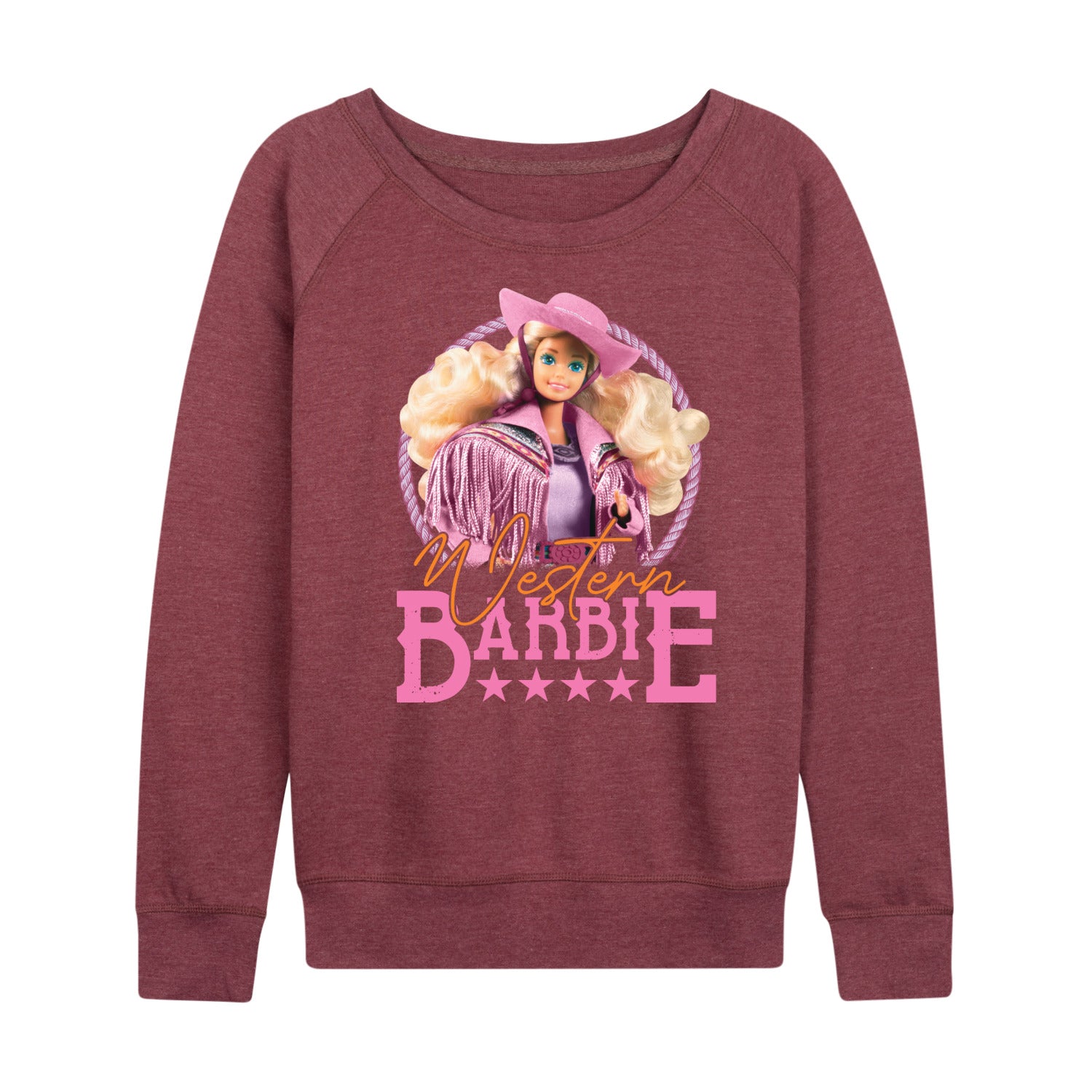 Barbie - Western - Women's French Terry Long Sleeve Shirt - Image 5