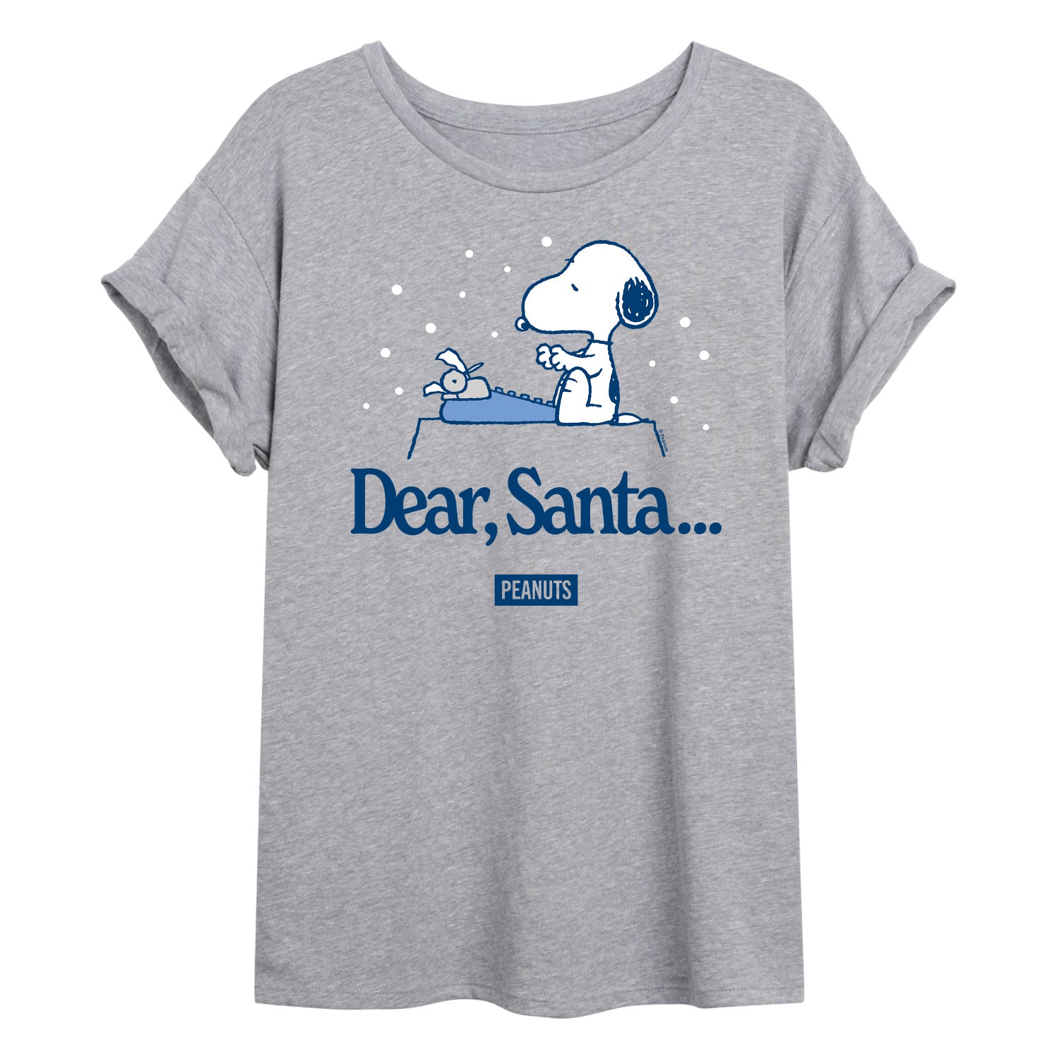 Peanuts - Snoopy Dear Santa - Womens Oversized Graphic T-Shirt - Image 2