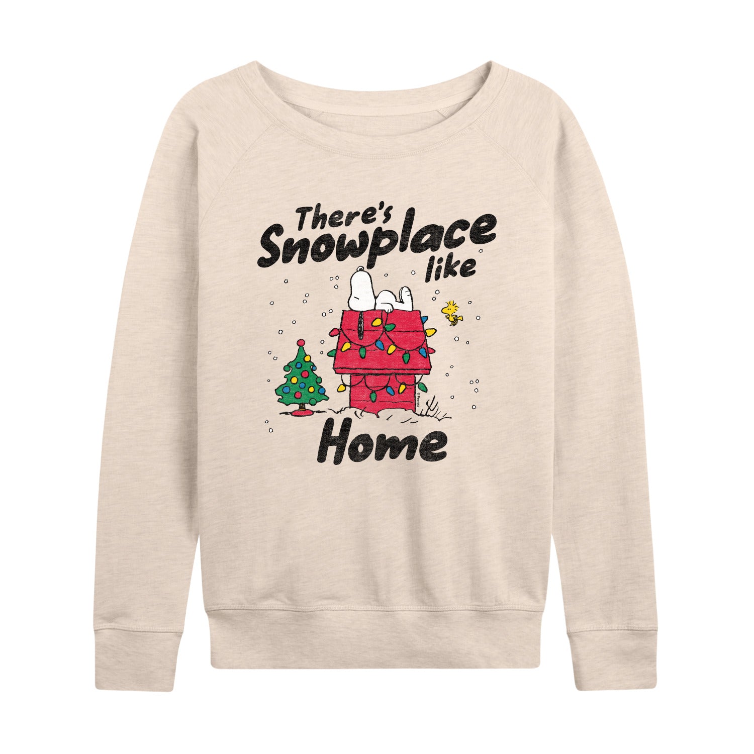 Peanuts - Theres Snowplace Like Home - Women's French Terry Long Sleeve Pullover