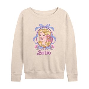 Barbie - Portrait Floral Coquette Bow - Women's French Terry Long Sleeve Shirt