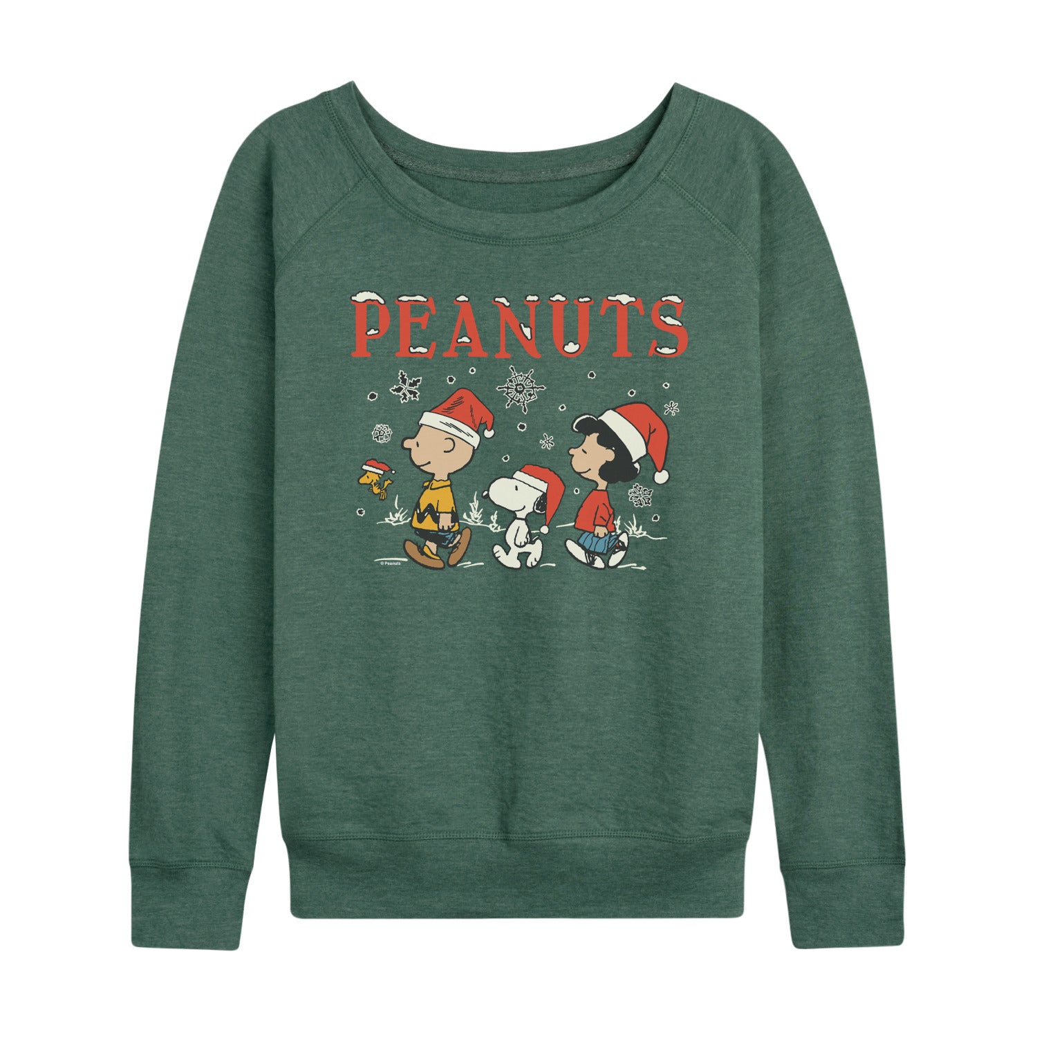 Peanuts - Snowflakes - Women's French Terry Long Sleeve Pullover - Image 4