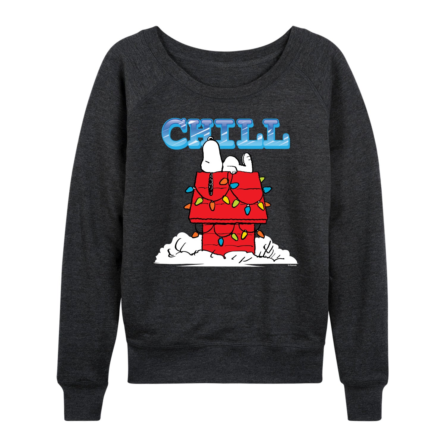 Peanuts - Snoopy Chill - Women's French Terry Long Sleeve Pullover - Image 2