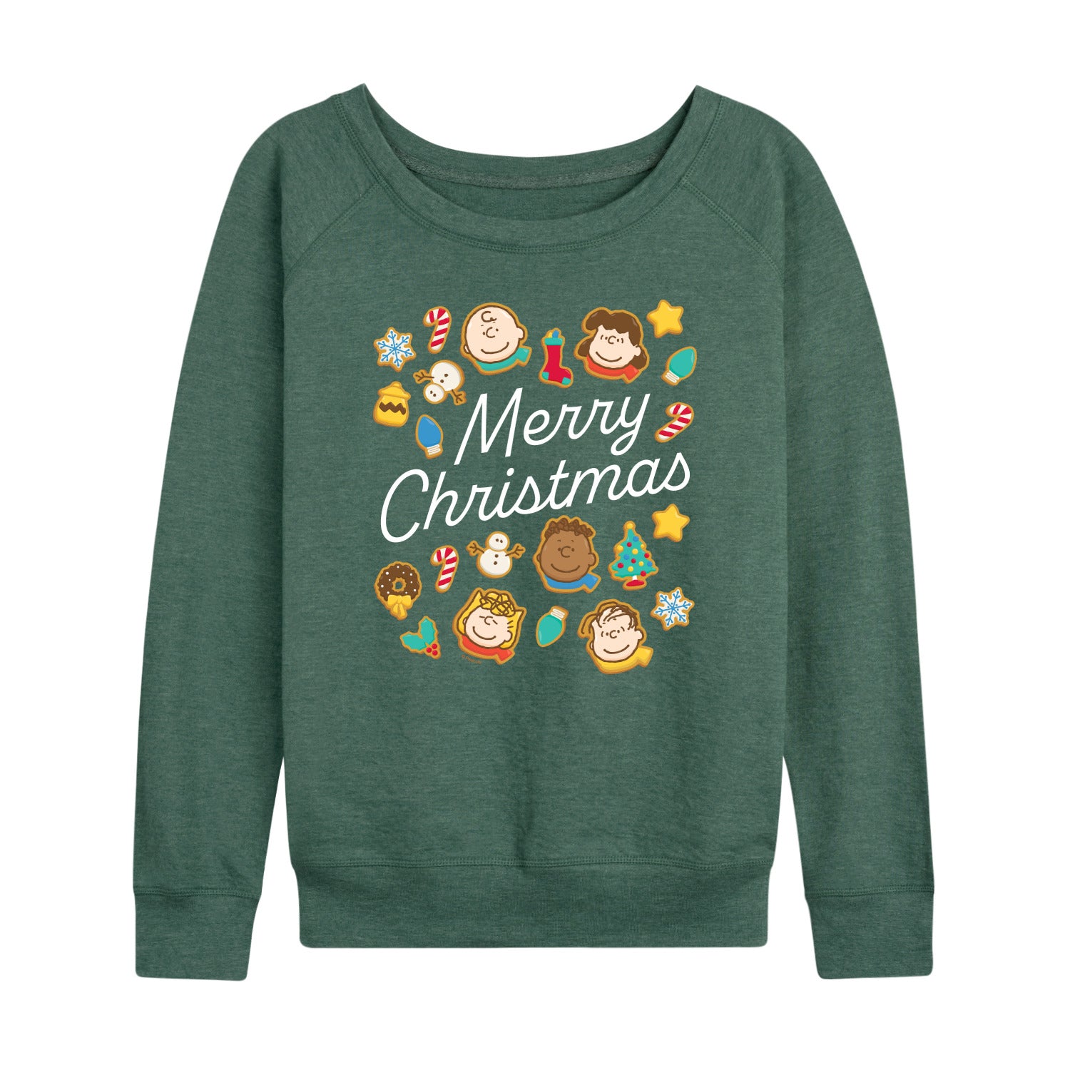 Peanuts - Merry Christmas Cookies - Women's French Terry Long Sleeve Pullover - Image 5