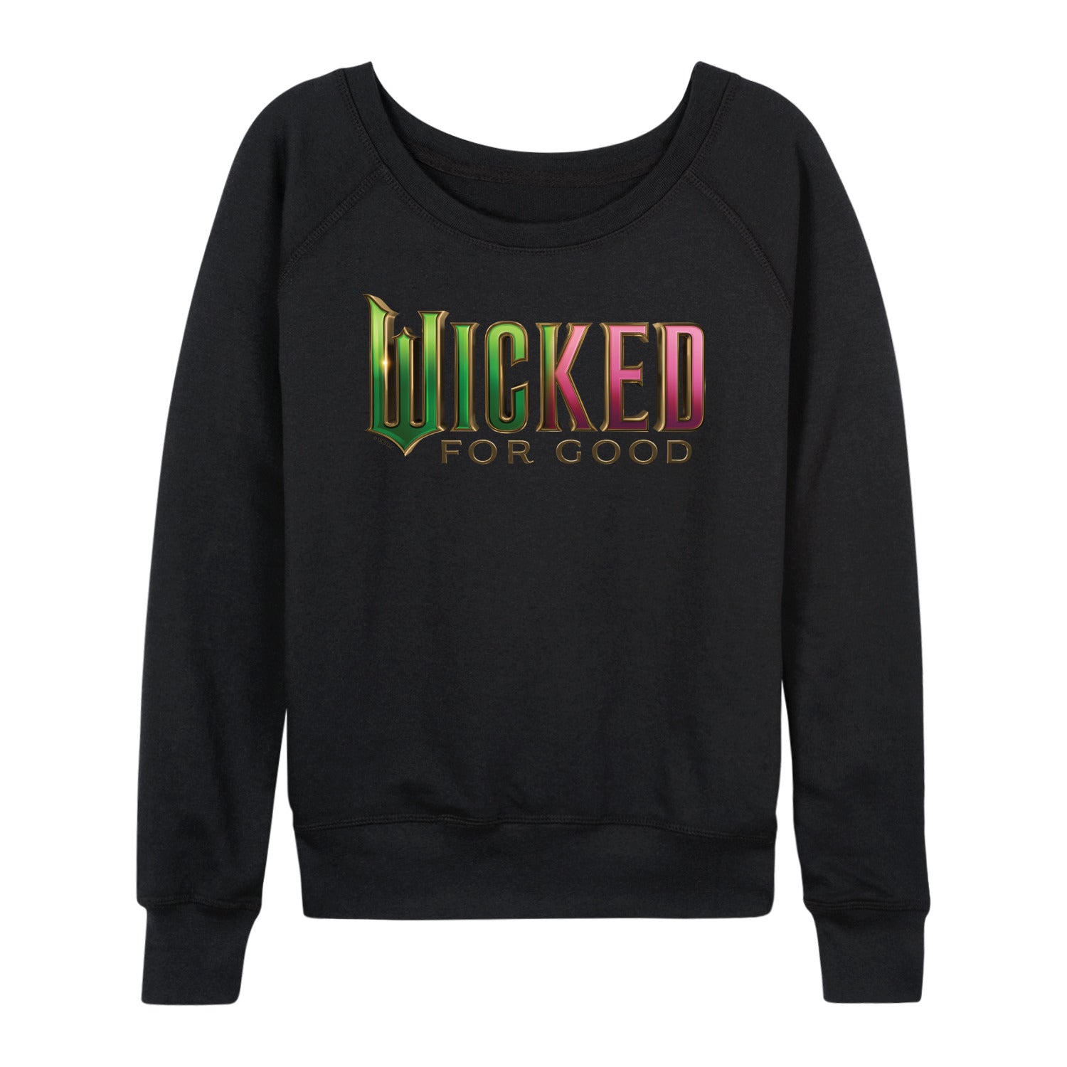 Wicked: Part 2 - For Good Logo - Women's French Terry Long Sleeve Pullover - Image 2