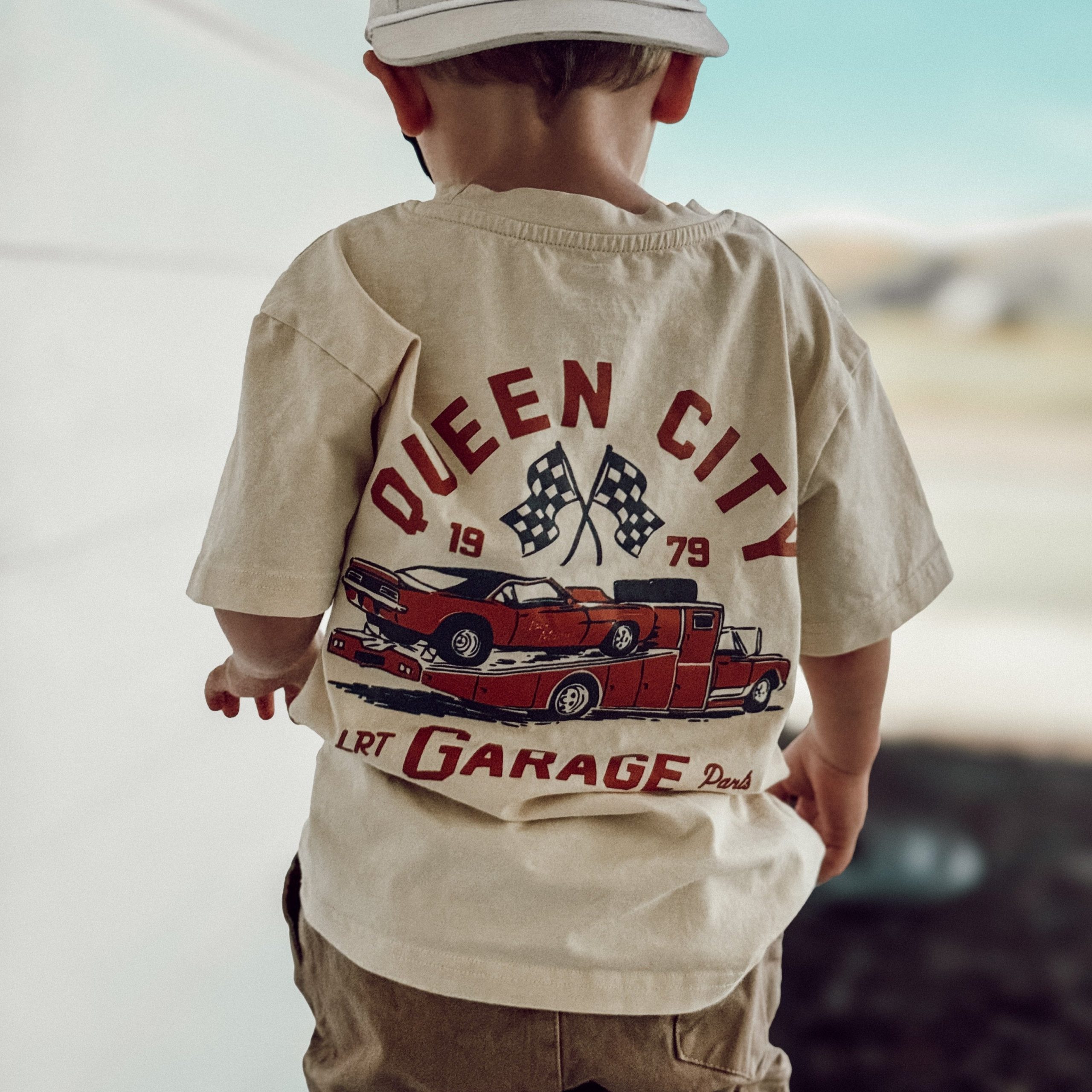 LITTLE RAD THINGS BOY'S QUEEN CITY GARAGE TEE - Image 4