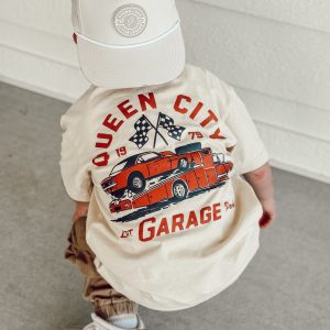 LITTLE RAD THINGS BOY'S QUEEN CITY GARAGE TEE