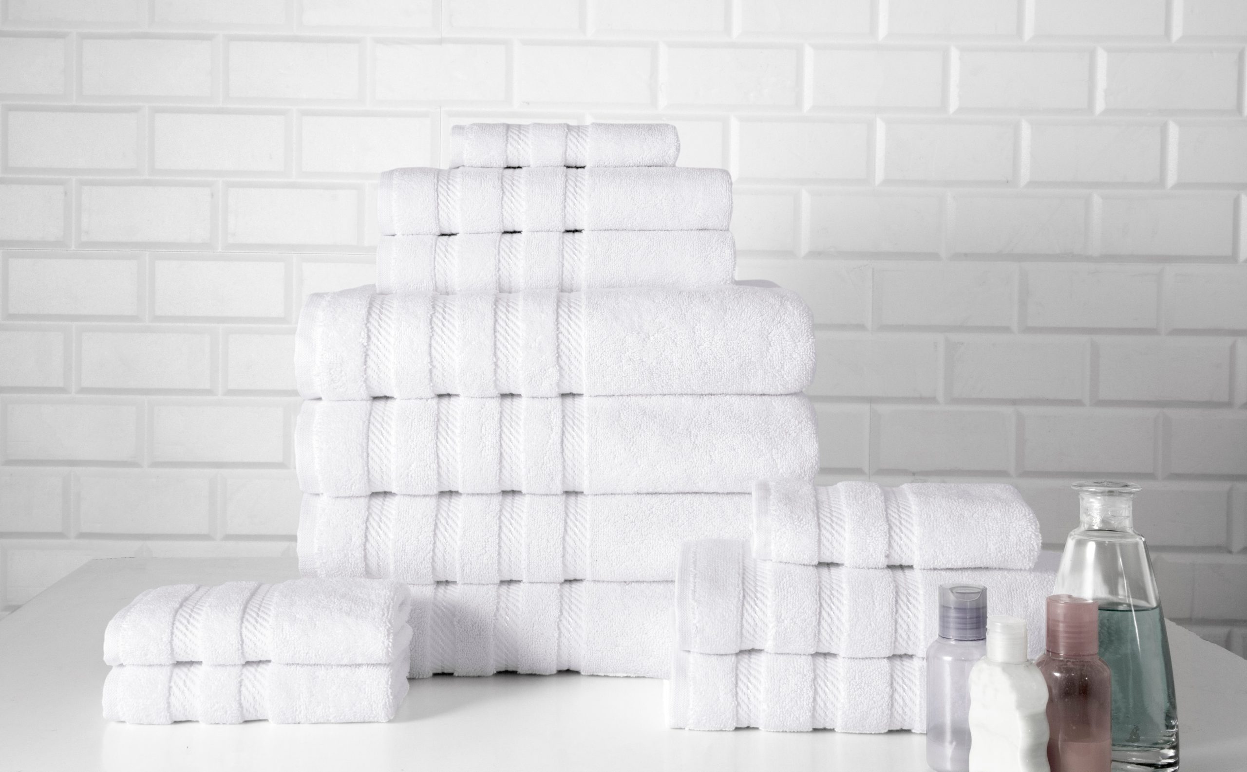 Classic Turkish Towels Antalya Turkish Cotton Family Towel Set of 12 (4 Bath Towels. 4 Hand Towels & 4 Washcloths) - Image 3