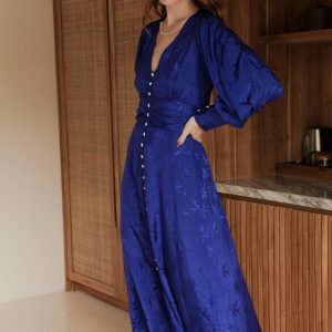 Bali ELF Women's Juliette Pearl Buttons Midi Dress