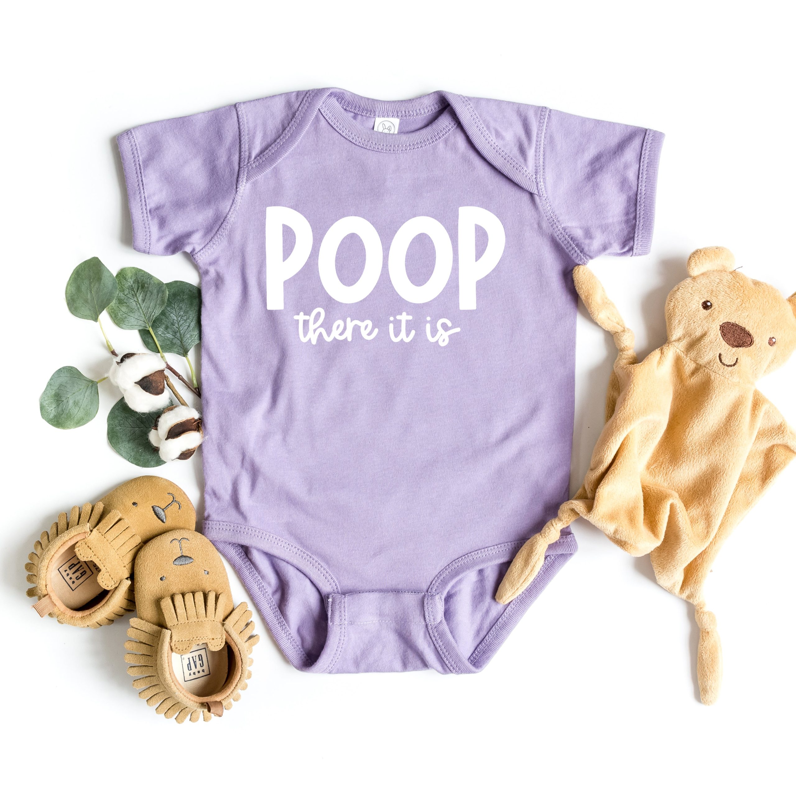 The Juniper Shop Baby | Poop There It Is Graphic Short Sleeve Onesie - Image 2