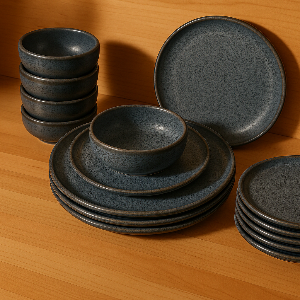 Moritz & Moritz SOLID 12-Piece Stoneware Dinnerware Set - Image 11