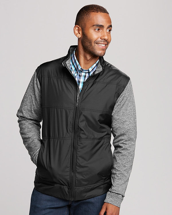 Cutter & Buck Stealth Hybrid Quilted Men's Big & Tall Full Zip Windbreaker Jacket - Image 2