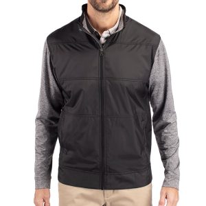 Cutter & Buck Stealth Hybrid Quilted Men's Big & Tall Full Zip Windbreaker Jacket